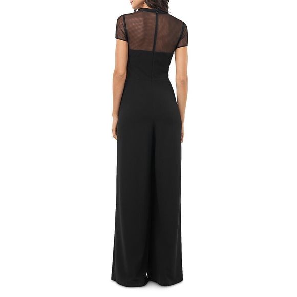 JS Collections 8642237 Women Sz 4 Black Illusion-Yoke Twist-Front Jumpsuit $228 - Picture 12 of 12